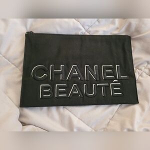 Chanel Beaute VIP Gift Pouch - Black Canvas NIB